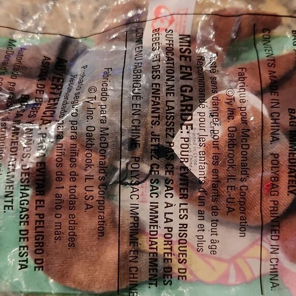 5/$15 McDonalds Ty teanie beanie baby, Claude the crab 1999 - Picture 4 of 4
